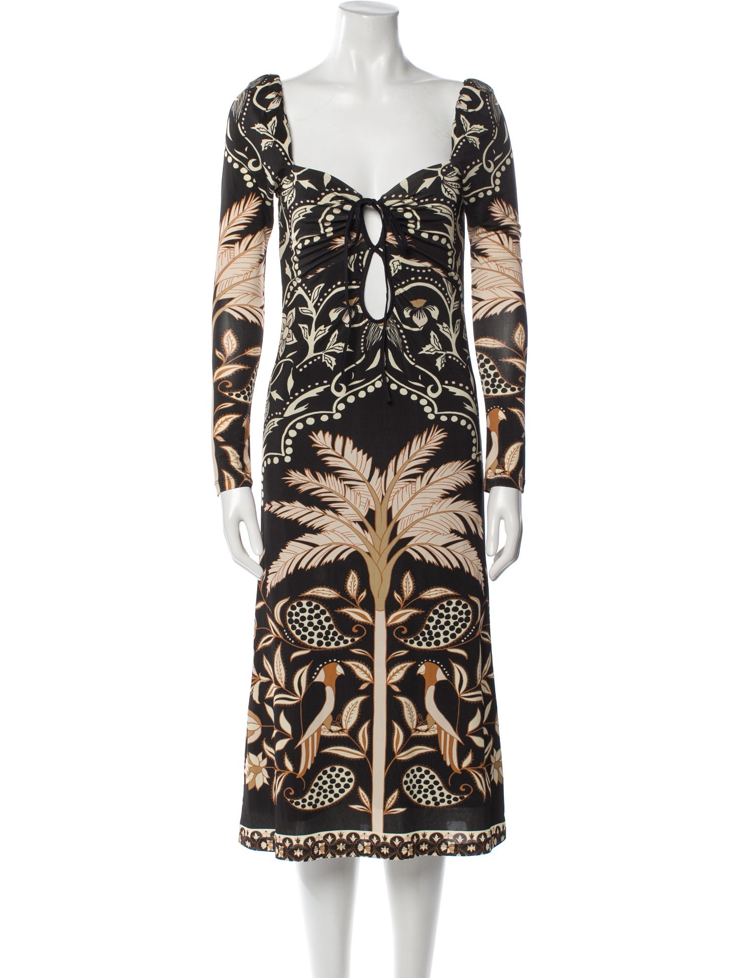 Johanna Ortiz Printed Midi Length Dress