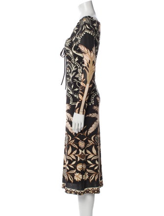 Johanna Ortiz Printed Midi Length Dress