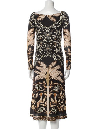 Johanna Ortiz Printed Midi Length Dress