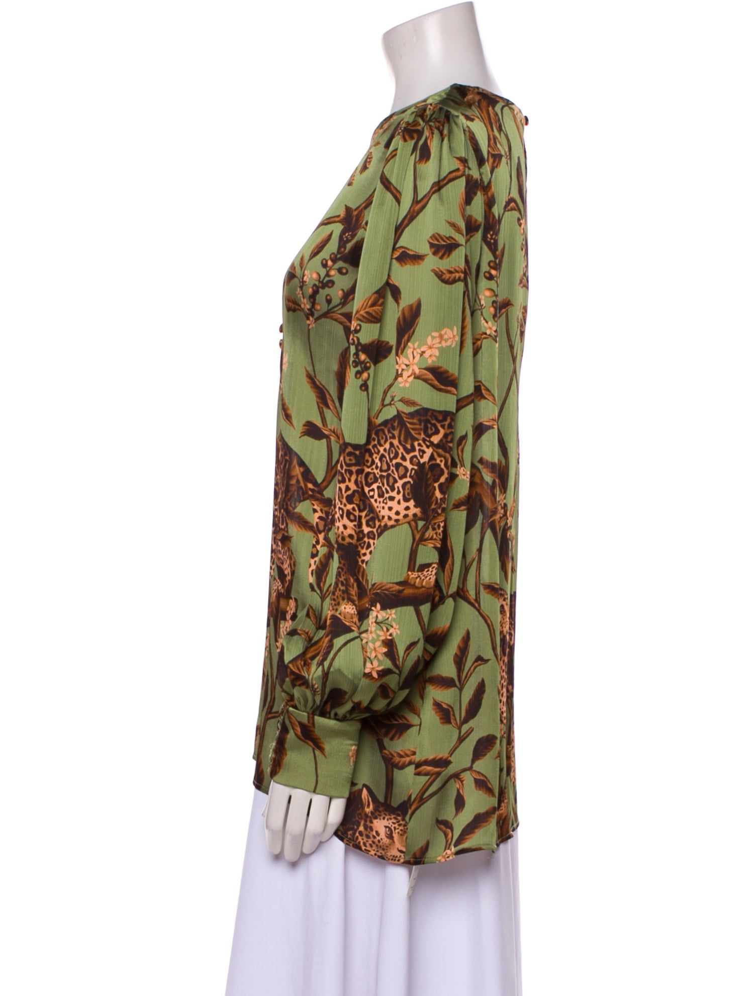 Johanna Ortiz Floral Print V-Neck Blouse