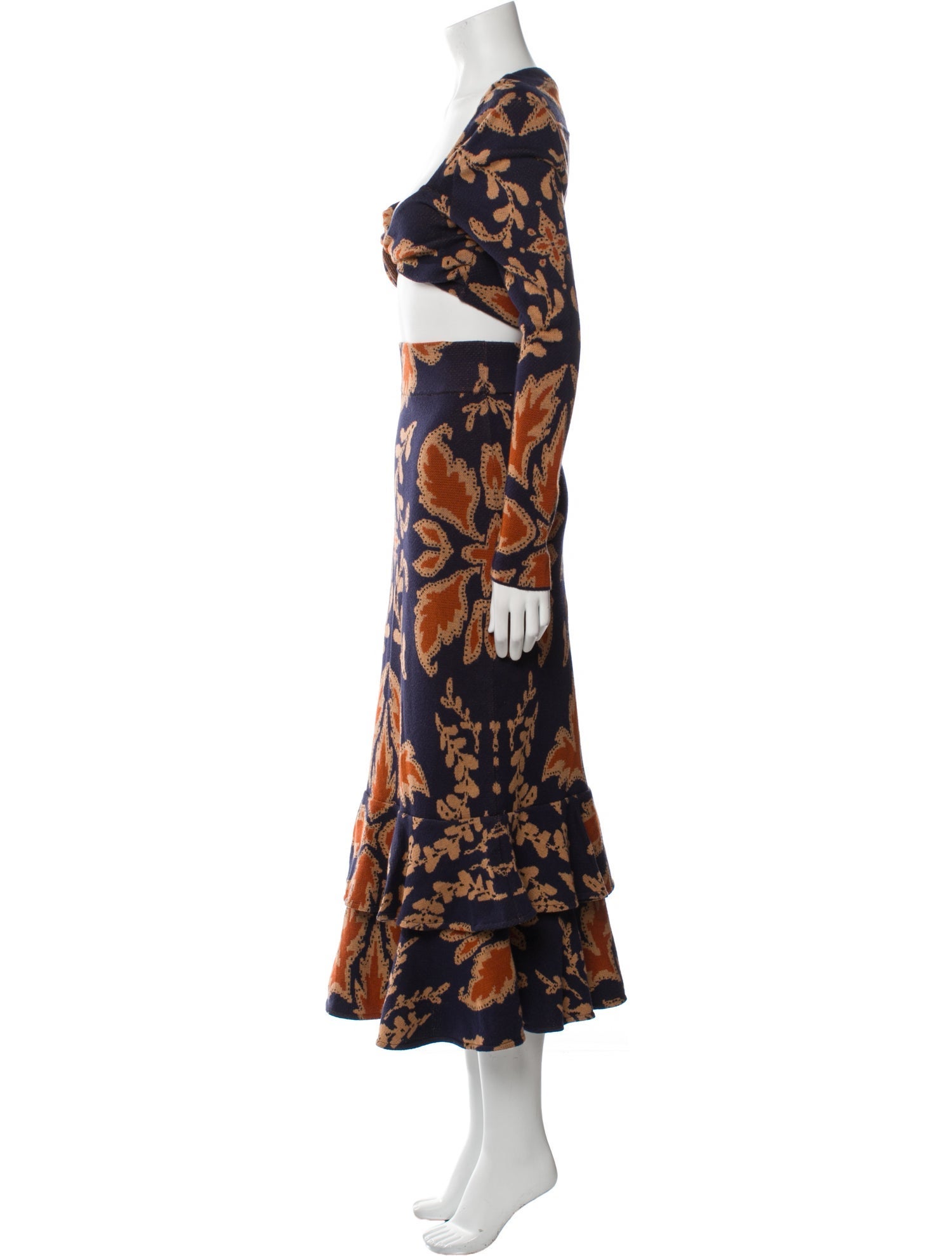 Johanna Ortiz Floral Print Skirt Set