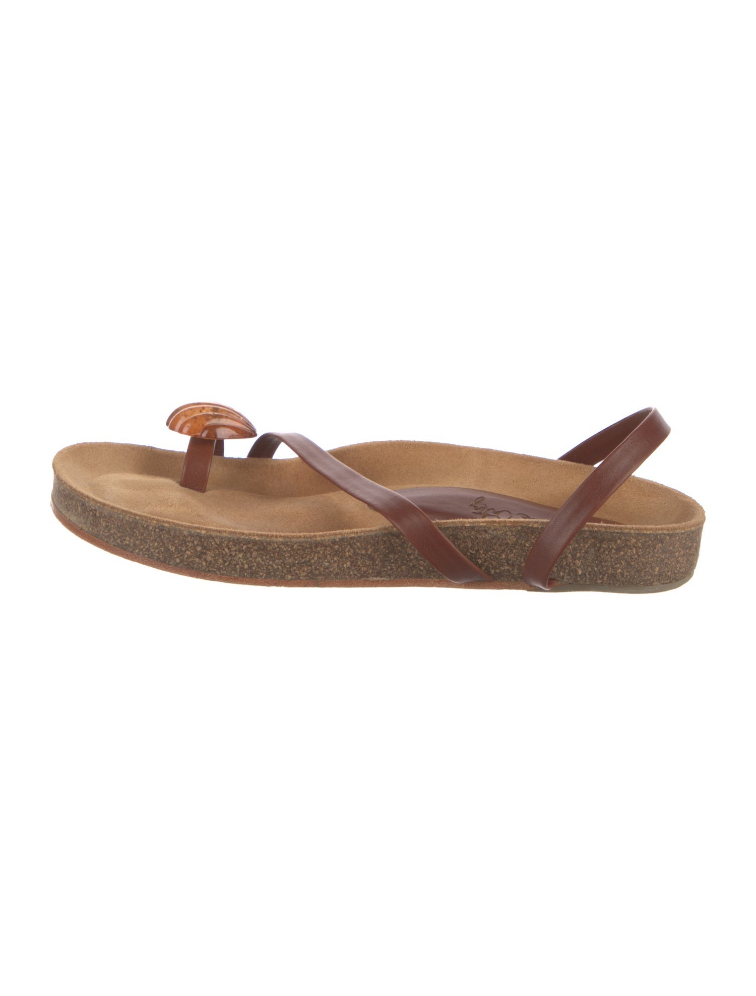 Johanna Ortiz Leather Slingback Sandals