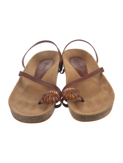 Johanna Ortiz Leather Slingback Sandals