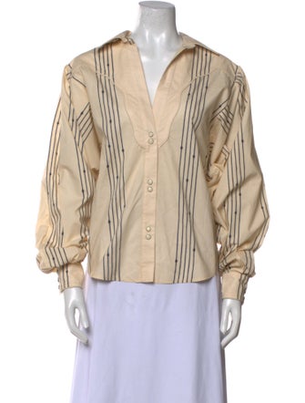 Johanna Ortiz Printed Long Sleeve Blouse