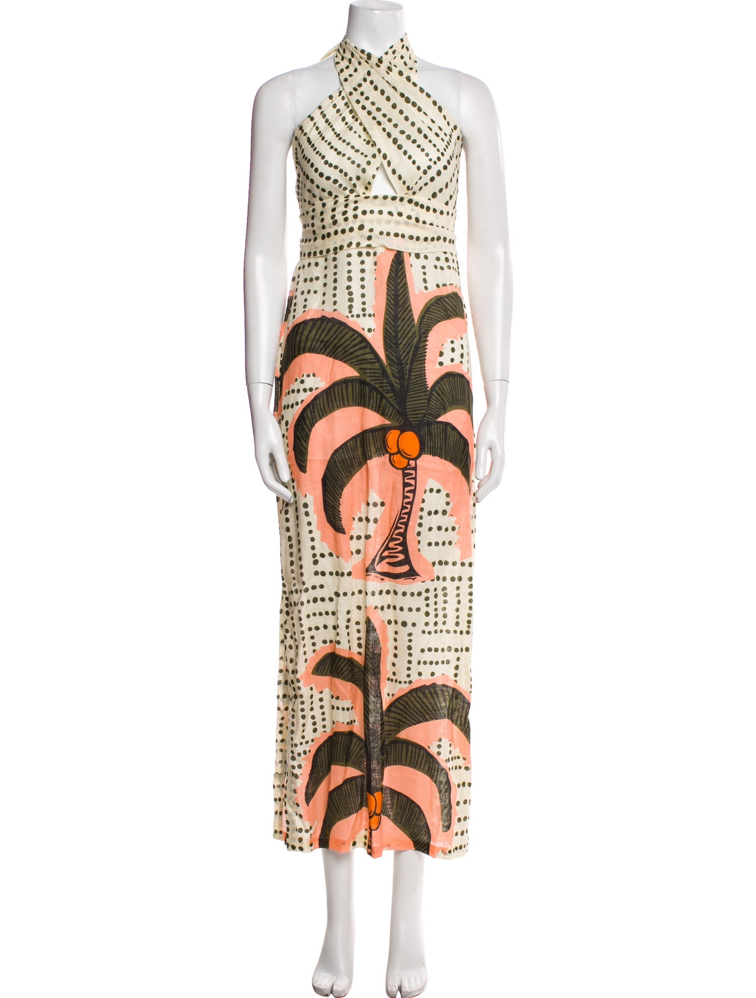 Johanna Ortiz Linen Long Dress