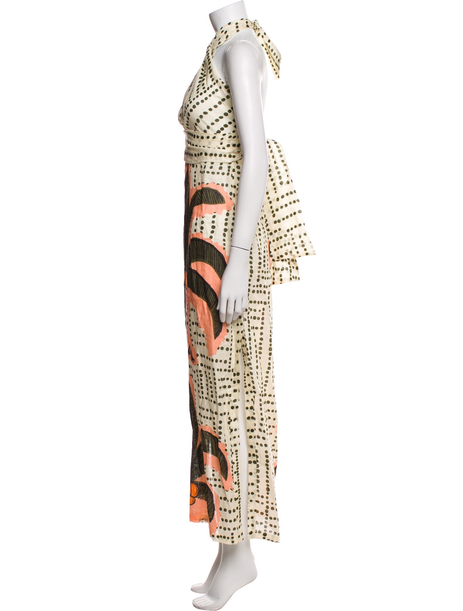 Johanna Ortiz Linen Long Dress