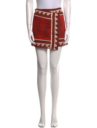 Johanna Ortiz Printed Mini Skirt