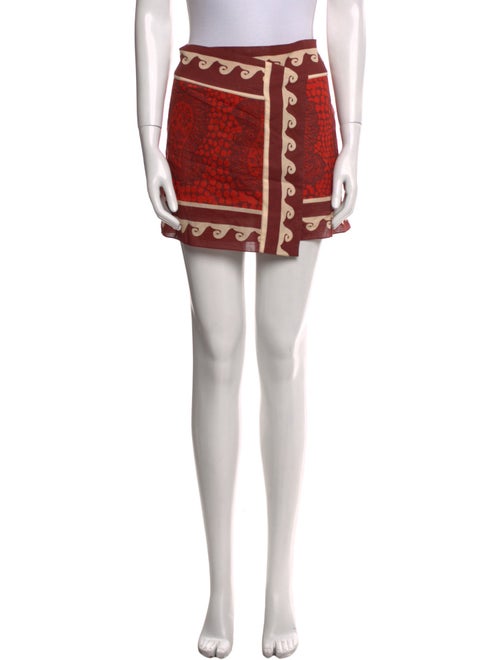 Johanna Ortiz Printed Mini Skirt