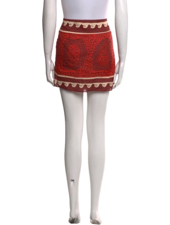 Johanna Ortiz Printed Mini Skirt