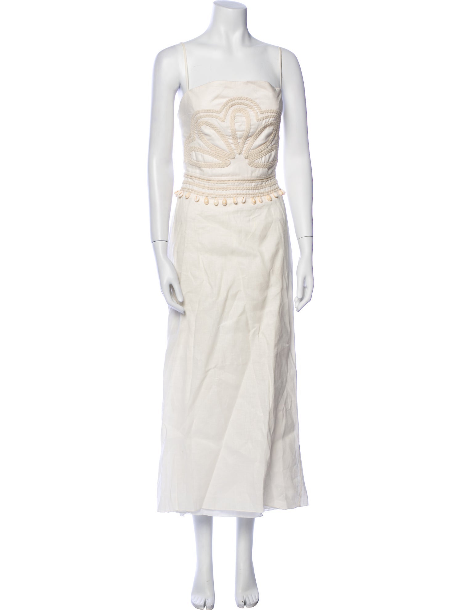 Johanna Ortiz Strapless Midi Length Dress