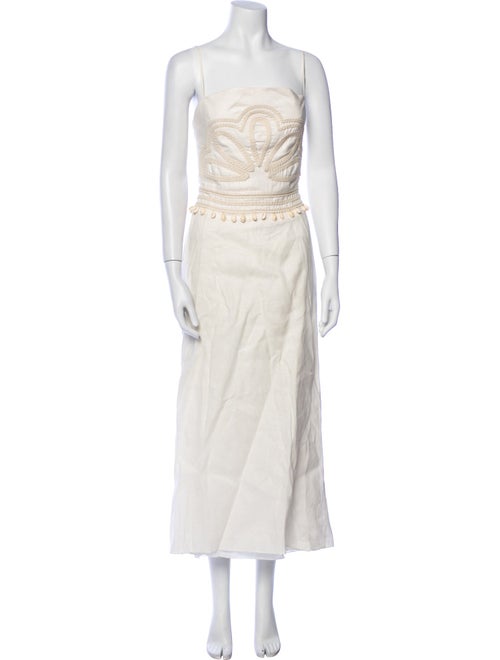 Johanna Ortiz Strapless Midi Length Dress