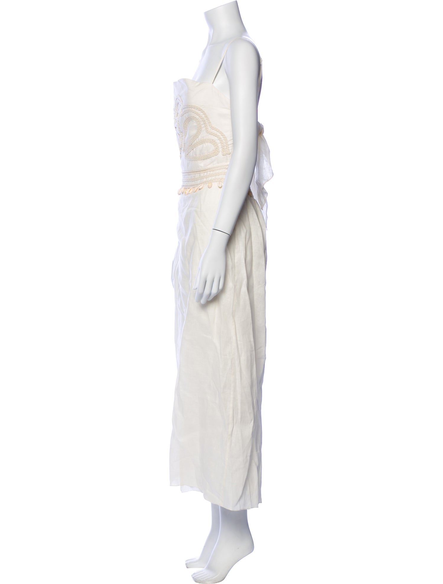 Johanna Ortiz Strapless Midi Length Dress