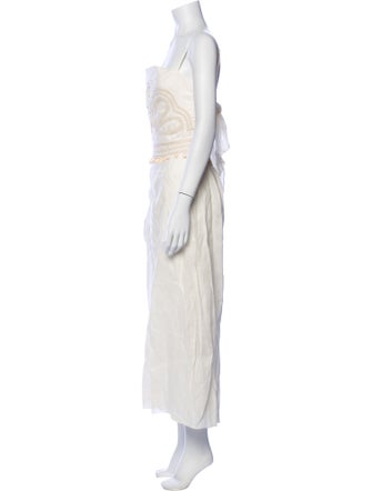 Johanna Ortiz Strapless Midi Length Dress