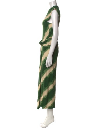 Johanna Ortiz Tie-Dye Print Long Dress