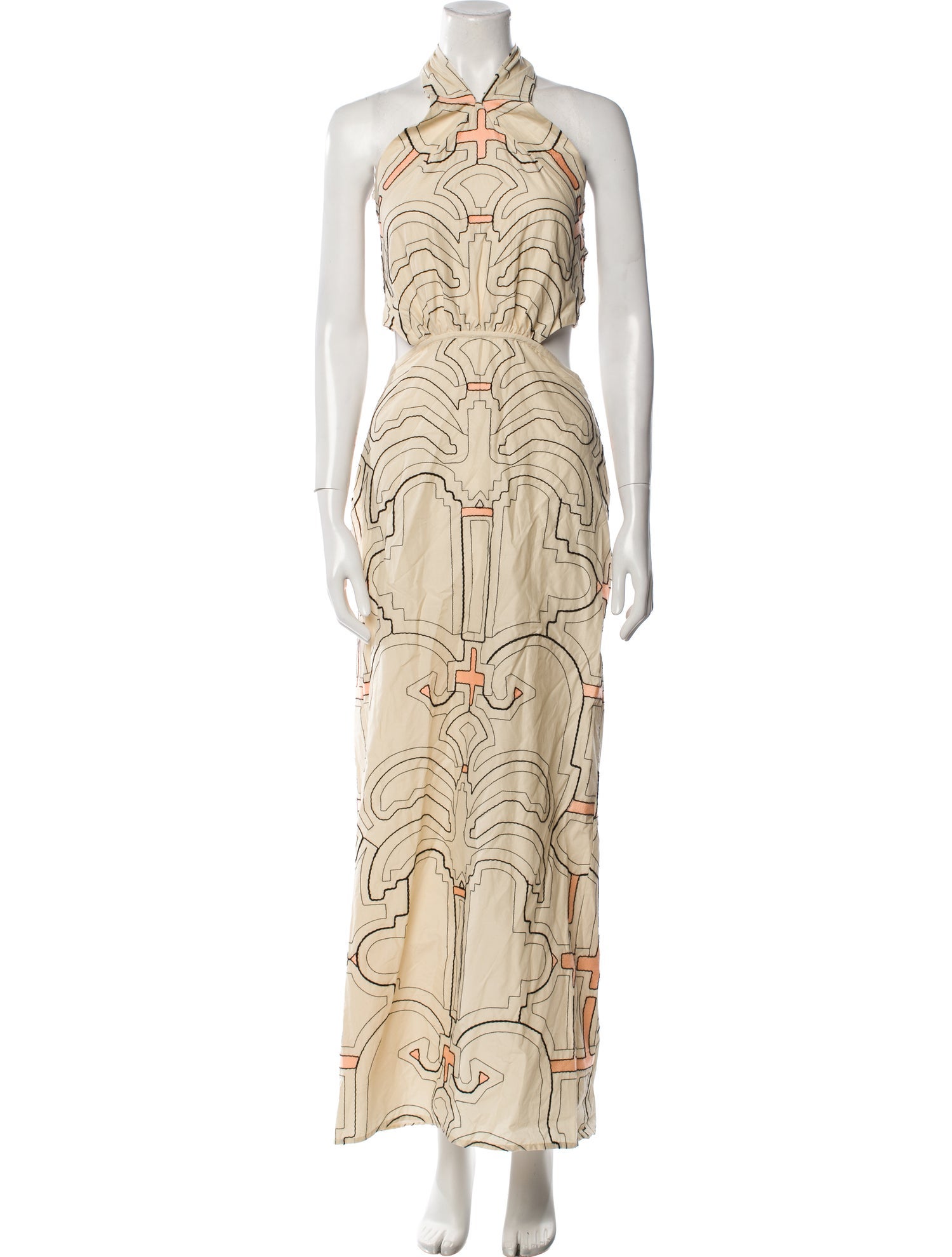 Johanna Ortiz Printed Long Dress