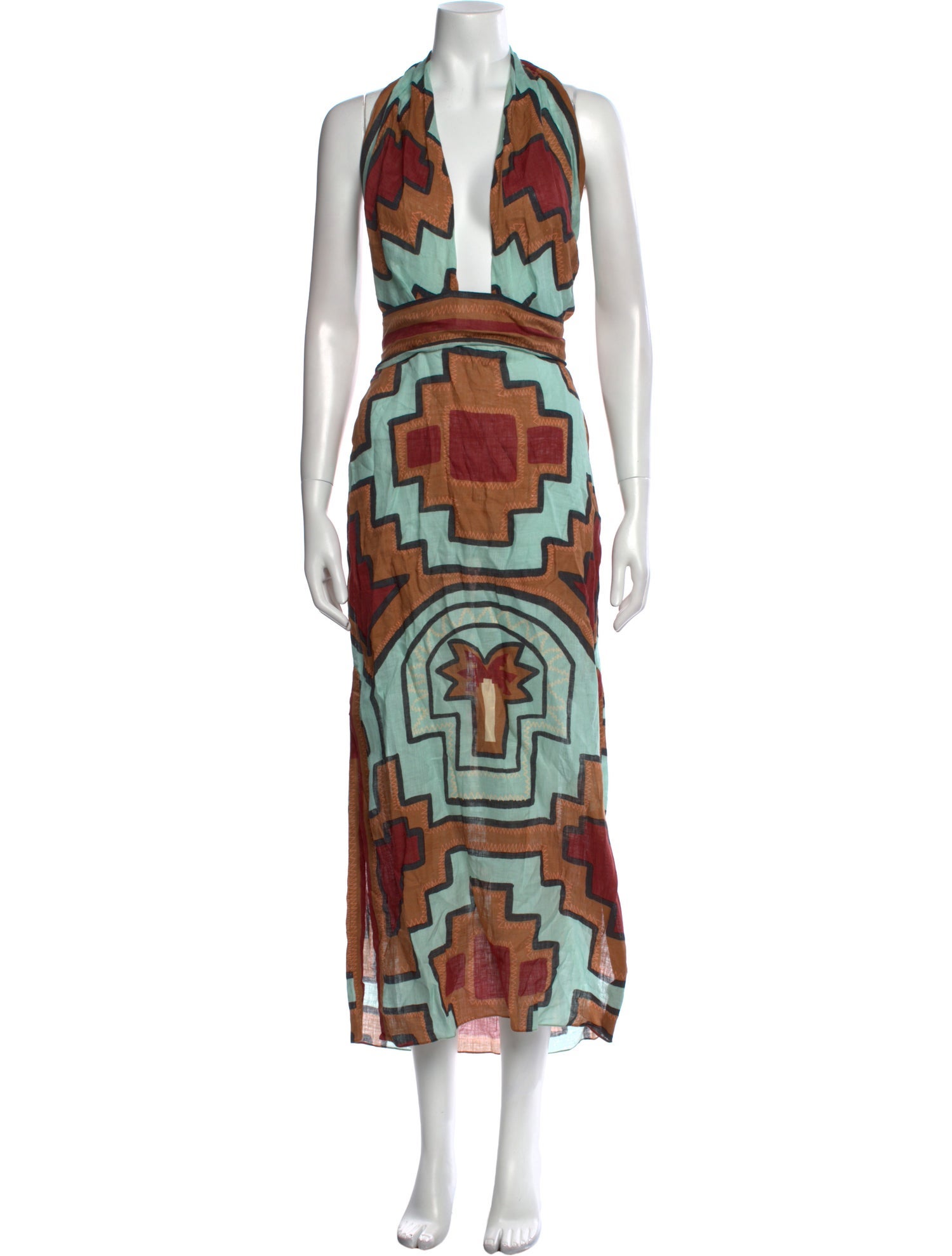 Johanna Ortiz Linen Long Dress