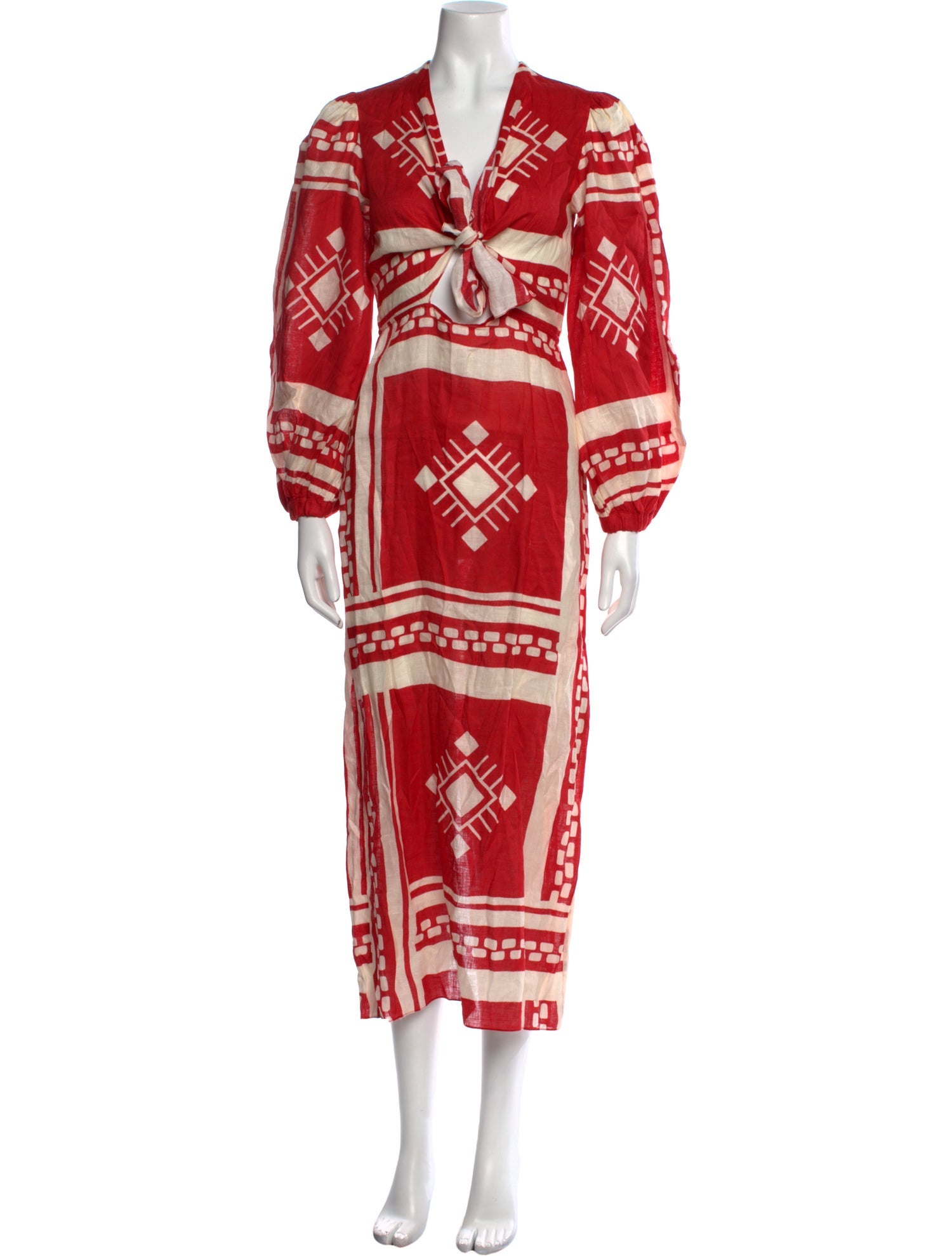 Johanna Ortiz Linen Long Dress