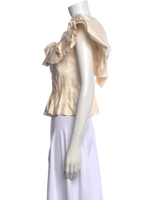 Johanna Ortiz V-Neck Short Sleeve Crop Top