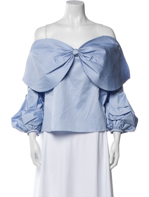 Johanna Ortiz Off-The-Shoulder Three-Quarter Sleeve Blouse