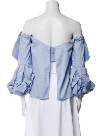 Johanna Ortiz Off-The-Shoulder Three-Quarter Sleeve Blouse