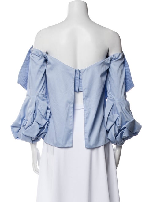 Johanna Ortiz Off-The-Shoulder Three-Quarter Sleeve Blouse