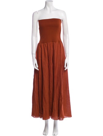 Johanna Ortiz Linen Midi Length Dress