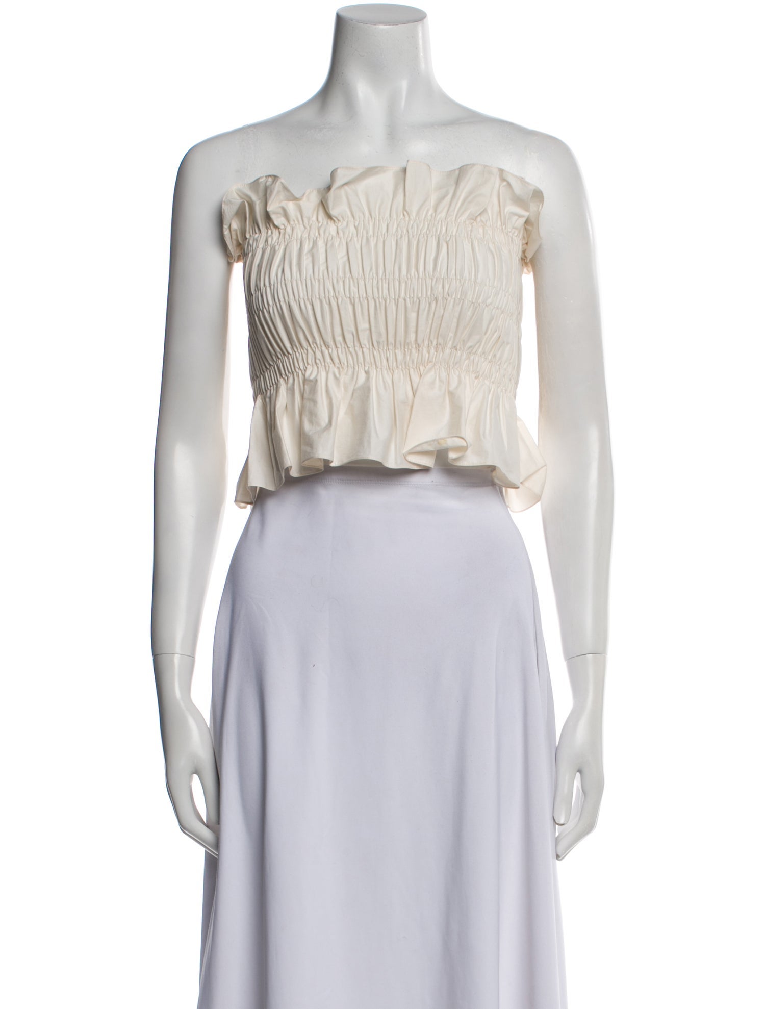 Johanna Ortiz Strapless Crop Top