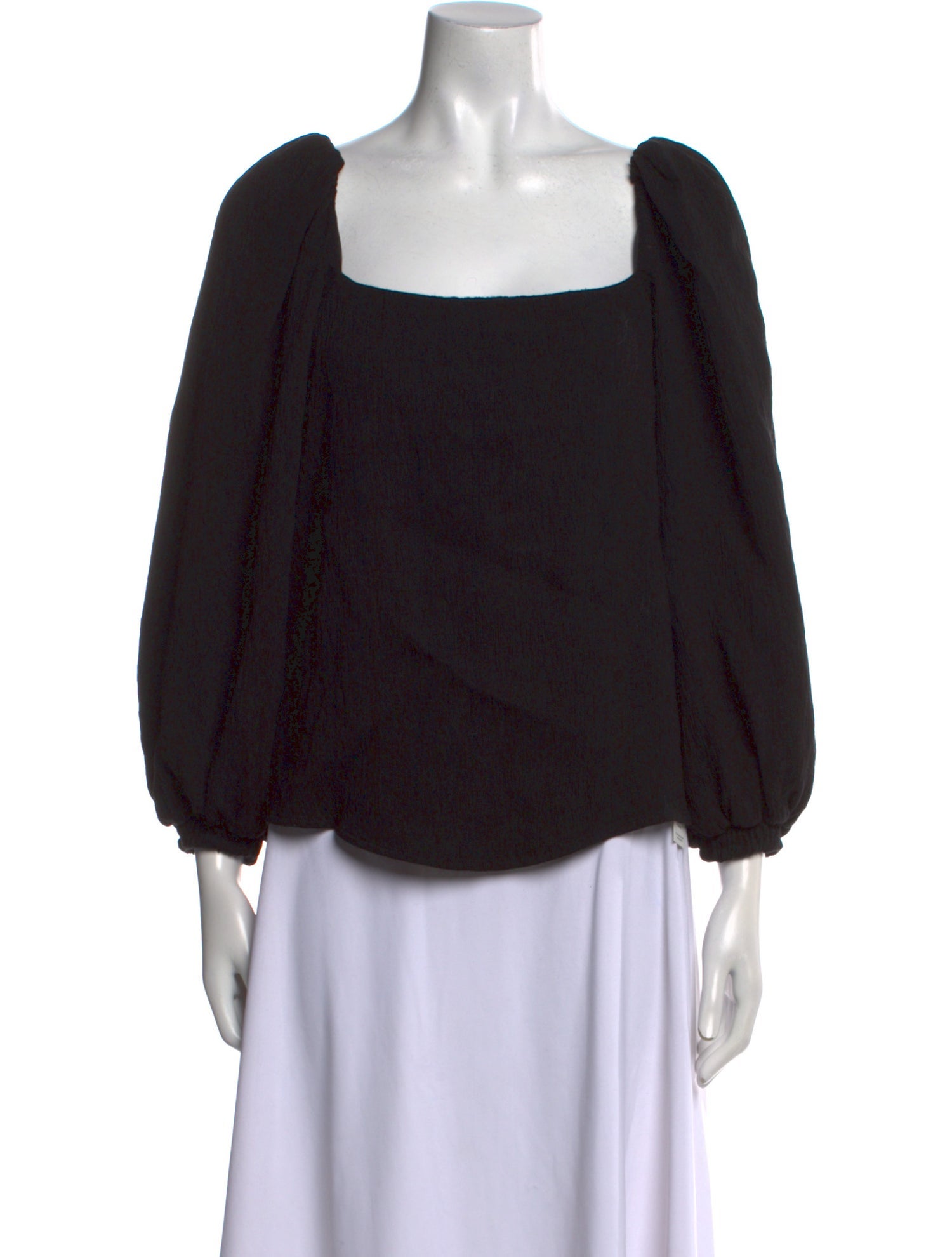 Johanna Ortiz Square Neckline Three-Quarter Sleeve Blouse