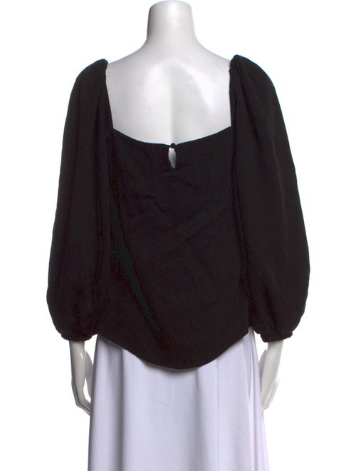 Johanna Ortiz Square Neckline Three-Quarter Sleeve Blouse