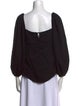 Johanna Ortiz Square Neckline Three-Quarter Sleeve Blouse