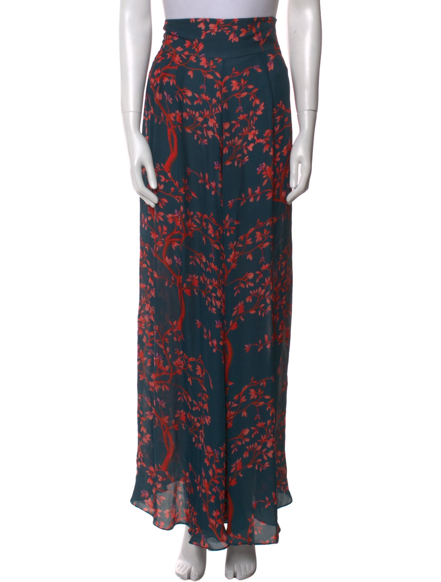 Johanna Ortiz Floral Print Wide Leg Pants