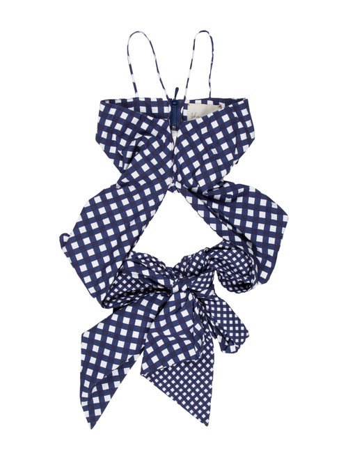 Johanna Ortiz Polka Dot Print Square Neckline Bodysuit