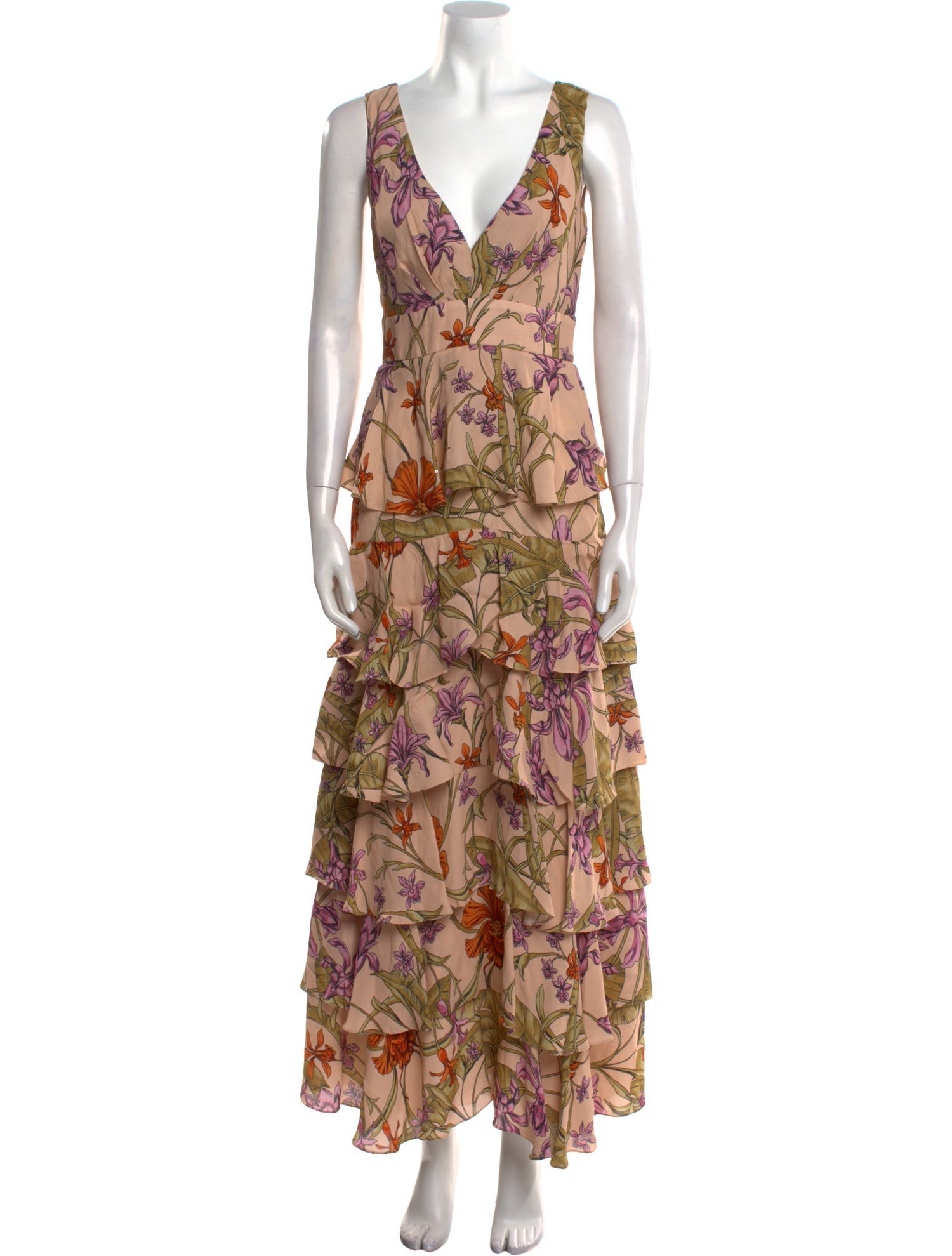 Johanna Ortiz Floral Print Long Dress
