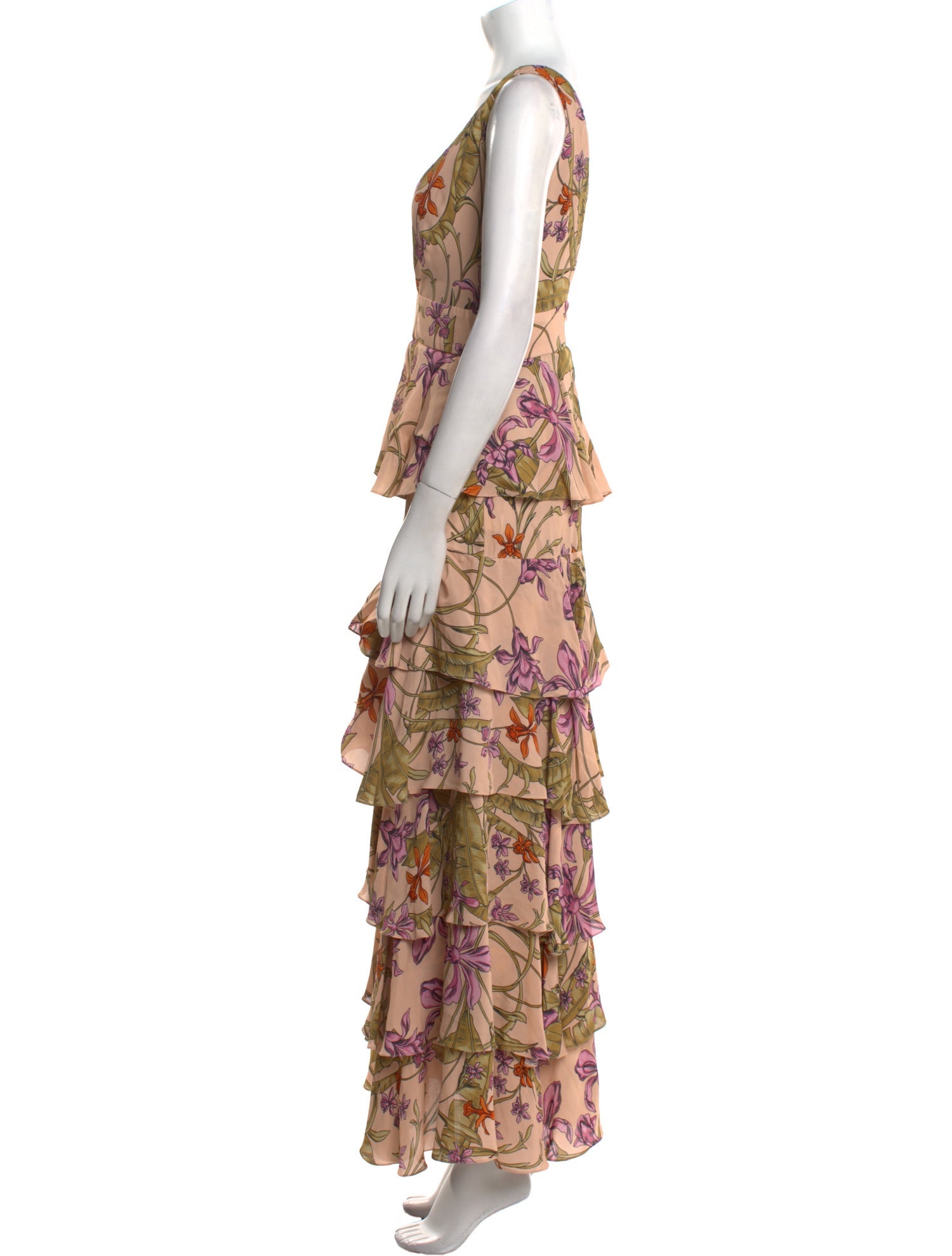 Johanna Ortiz Floral Print Long Dress