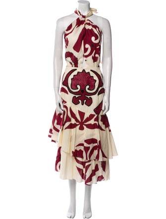 Johanna Ortiz Printed Long Dress
