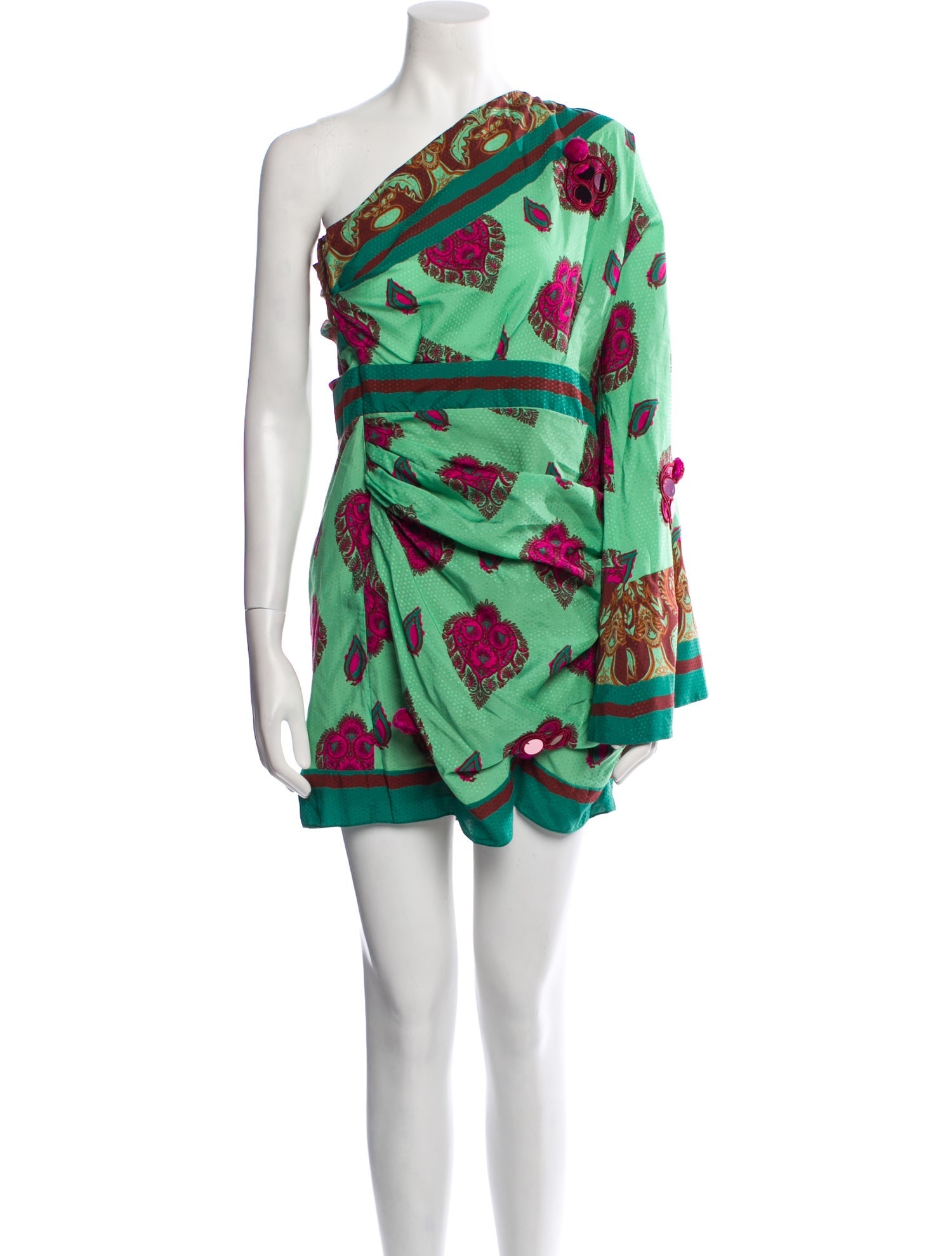 Johanna Ortiz Printed Mini Dress