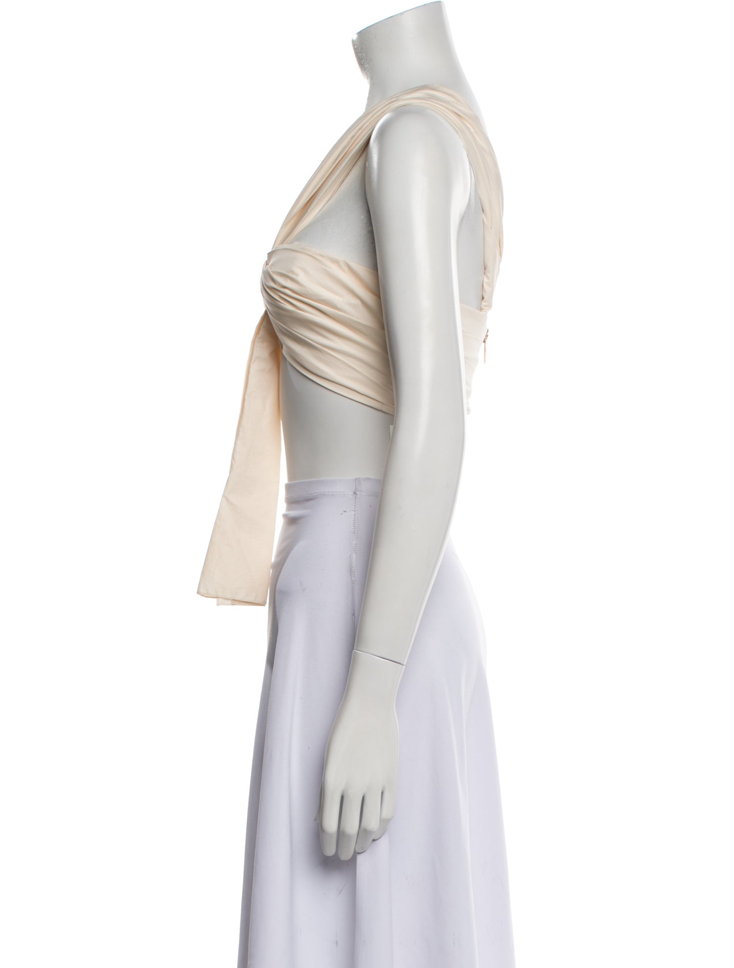 Johanna Ortiz One-Shoulder Sleeveless Crop Top w/ Tags