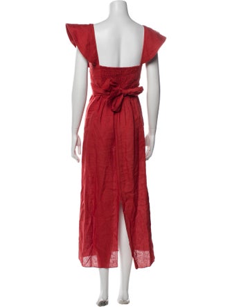 Johanna Ortiz V-Neck Long Dress