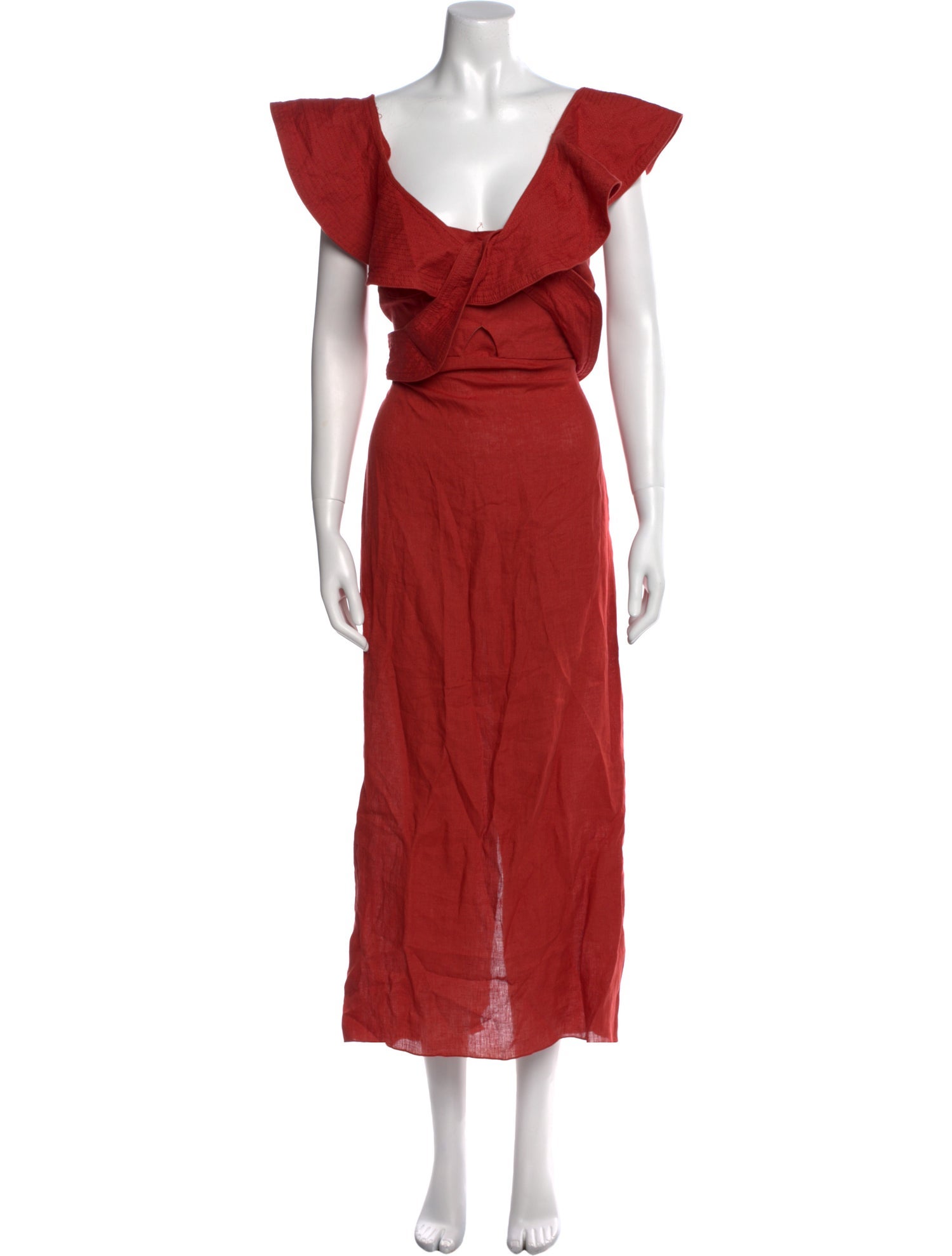 Johanna Ortiz V-Neck Long Dress