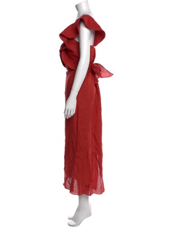 Johanna Ortiz V-Neck Long Dress