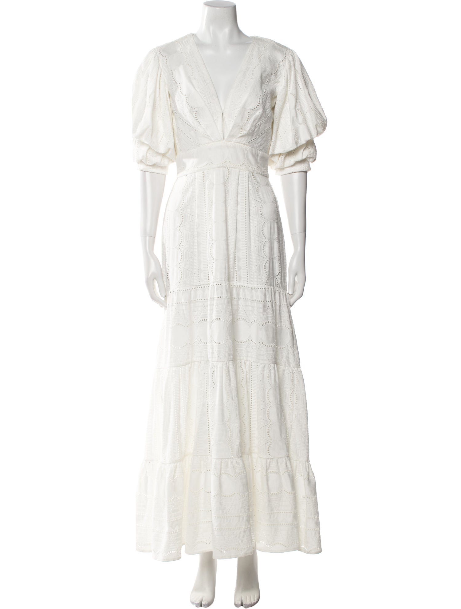 Johanna Ortiz V-Neck Long Dress