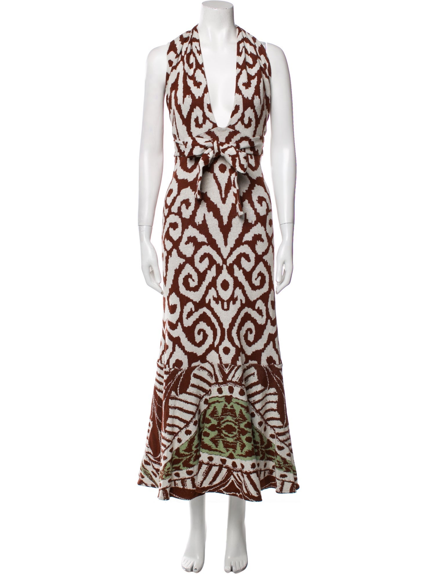 Johanna Ortiz Printed Long Dress