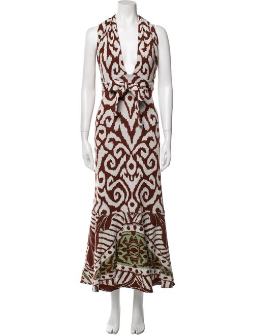 Johanna Ortiz Printed Long Dress