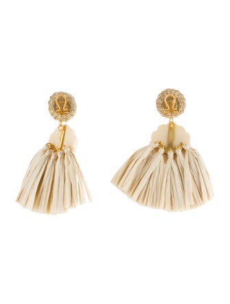 Johanna Ortiz Iraca Palm Moon Shell Earrings