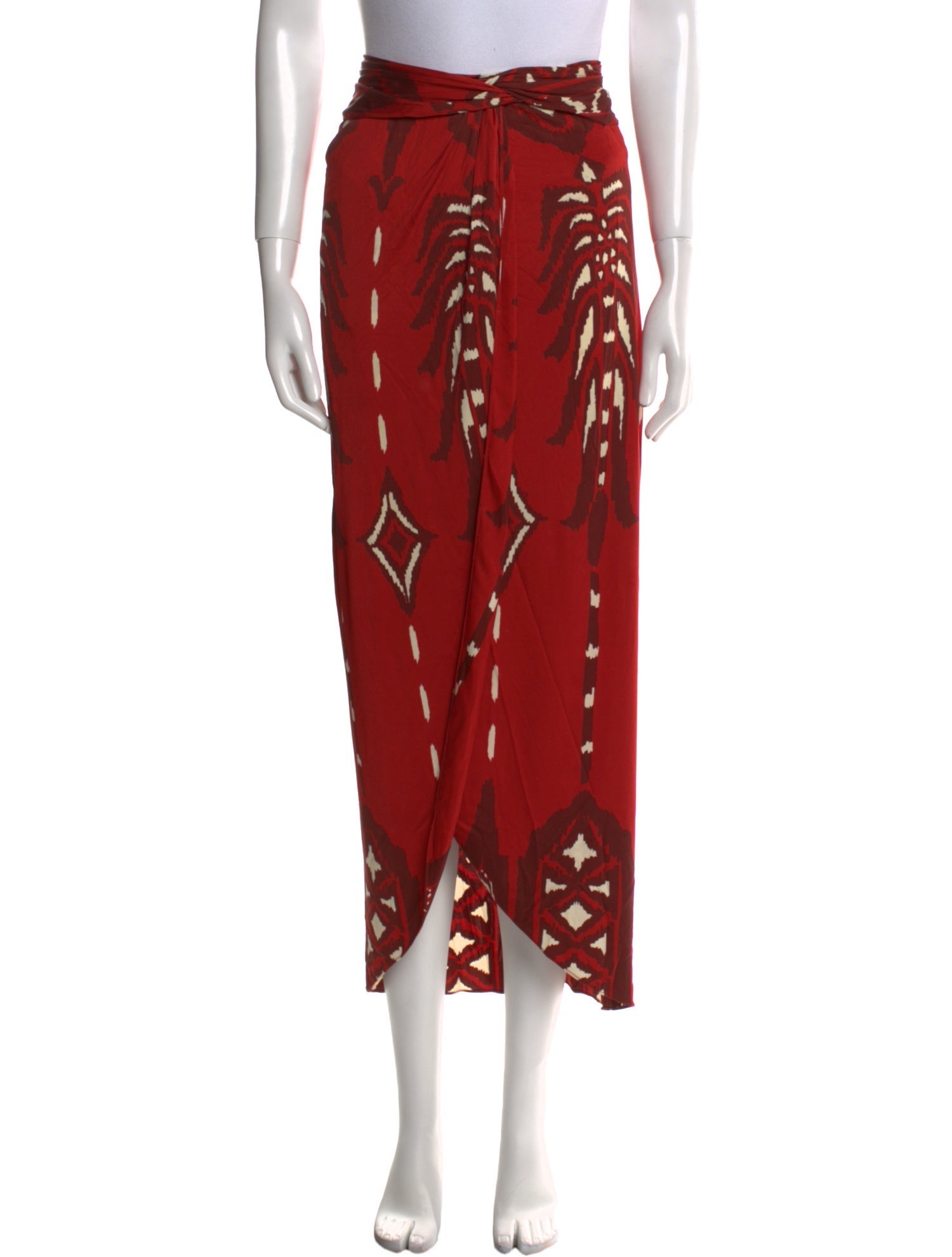 Johanna Ortiz Printed Midi Length Skirt