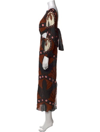 Johanna Ortiz Printed Long Dress