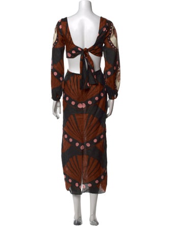 Johanna Ortiz Printed Long Dress