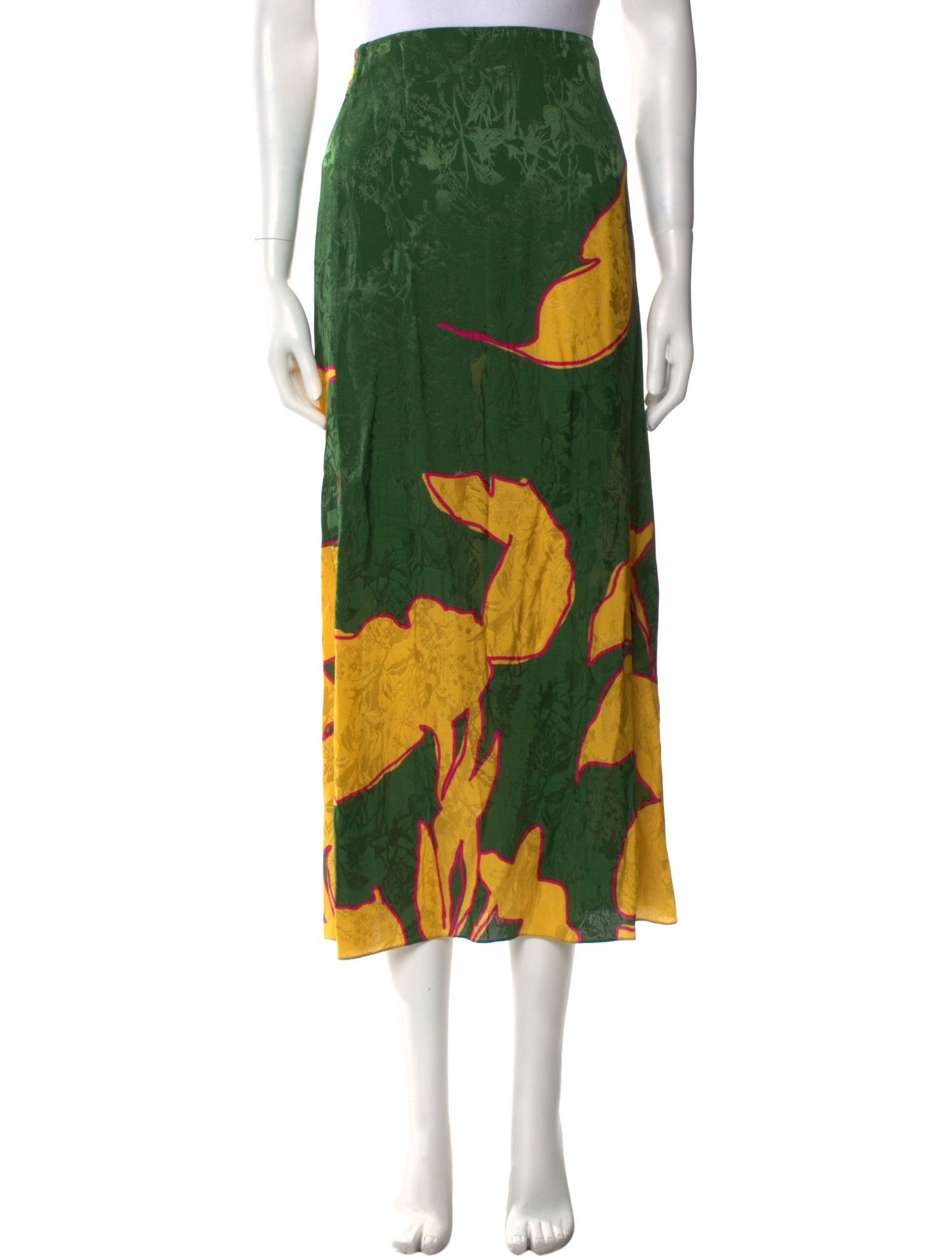 Johanna Ortiz Silk Midi Length Skirt