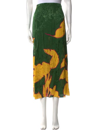 Johanna Ortiz Silk Midi Length Skirt