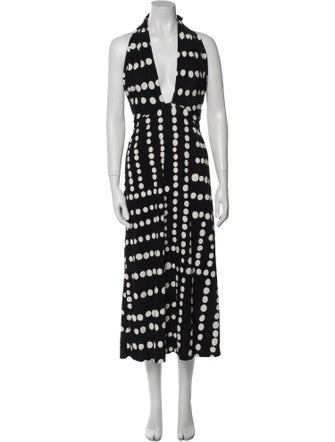 Johanna Ortiz Polka Dot Print Midi Length Dress